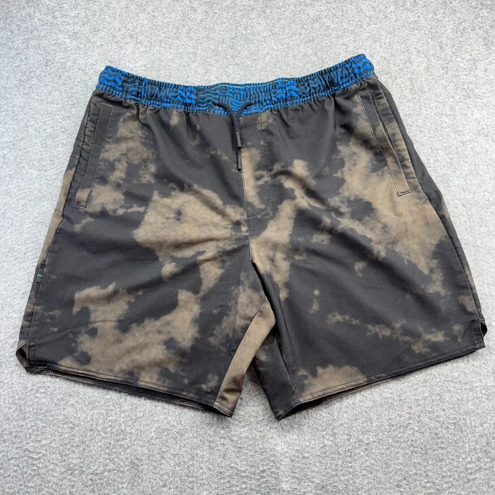 Stance Men's XL Performance Shorts Black Tie-Dye Stretch Athletic Casual Gym‎